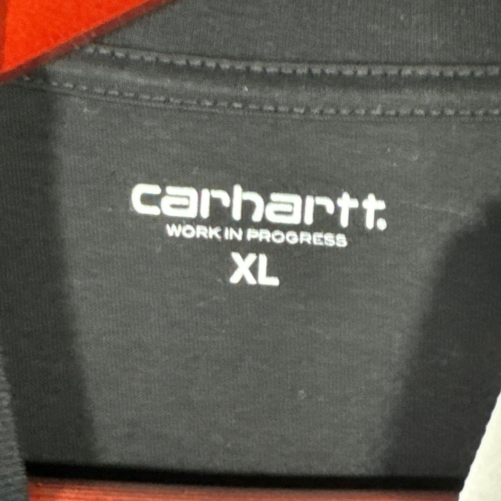 Carhartt Shirt Mens XL Black Solar Chrome Script Work In Progress Graphic Tee - Picture 4 of 9
